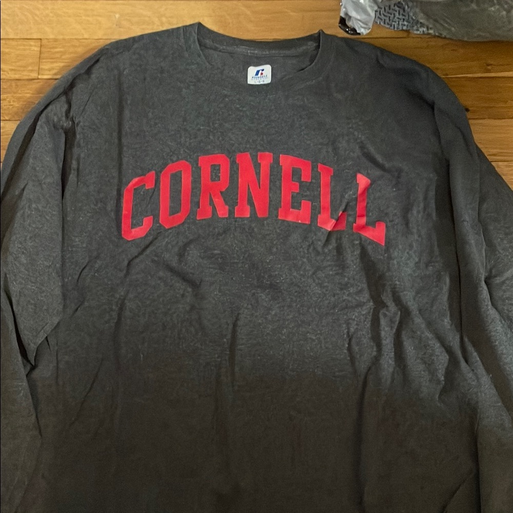 Russell Athletic Men's Gray Shirt with Red Print
